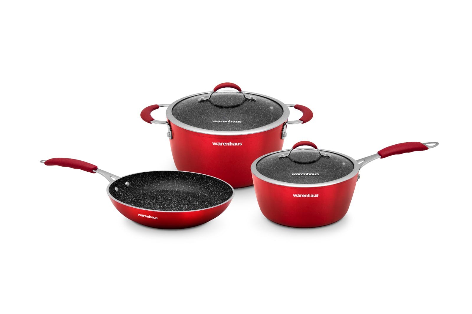 7861187908014 INDUCCION SET COCINA CARMIN 5PCS ROJO WARENHAUS