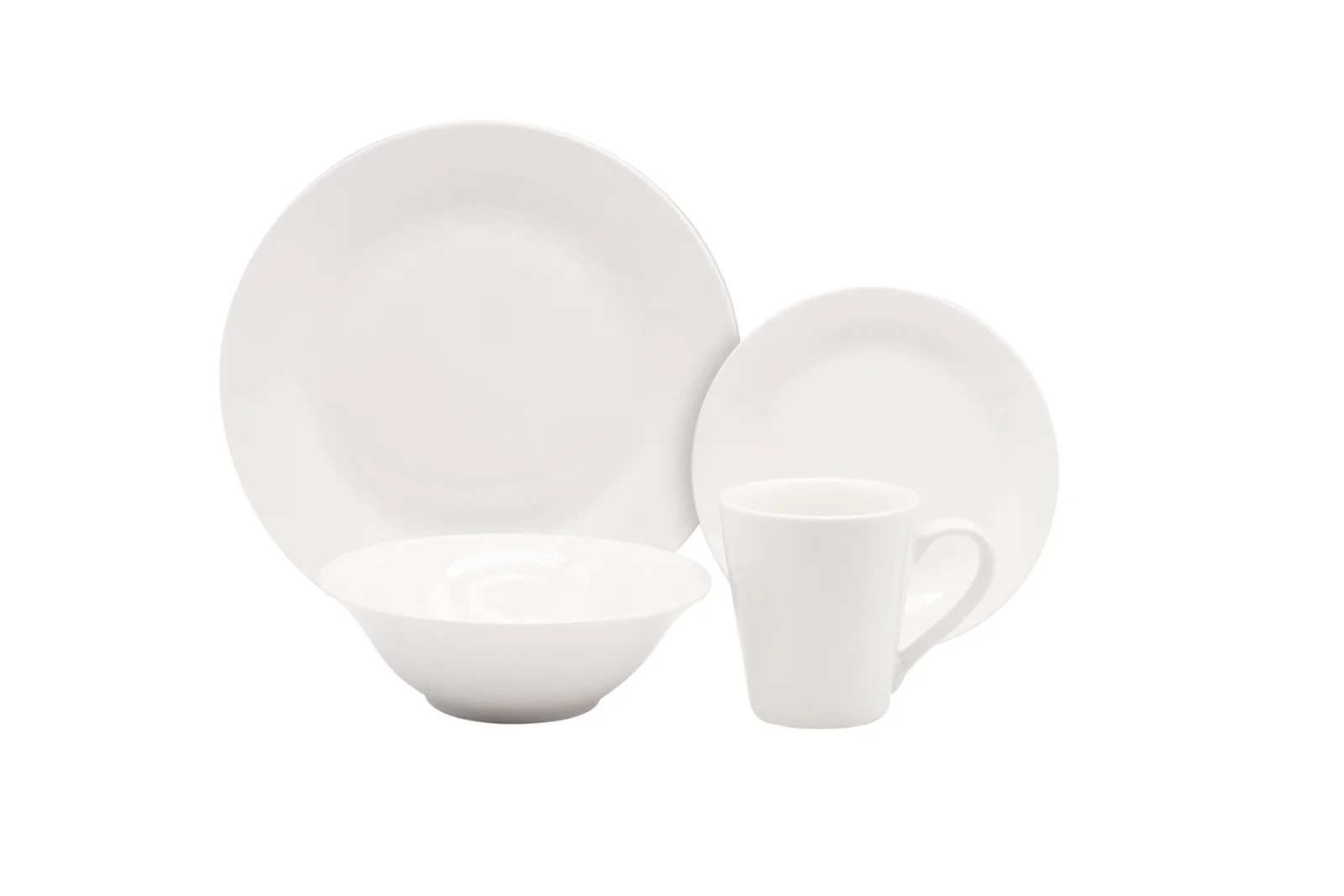7862134631412 VAJILLA PORCELANA  REDONDA BLANCA 16PCS WARENHAUS