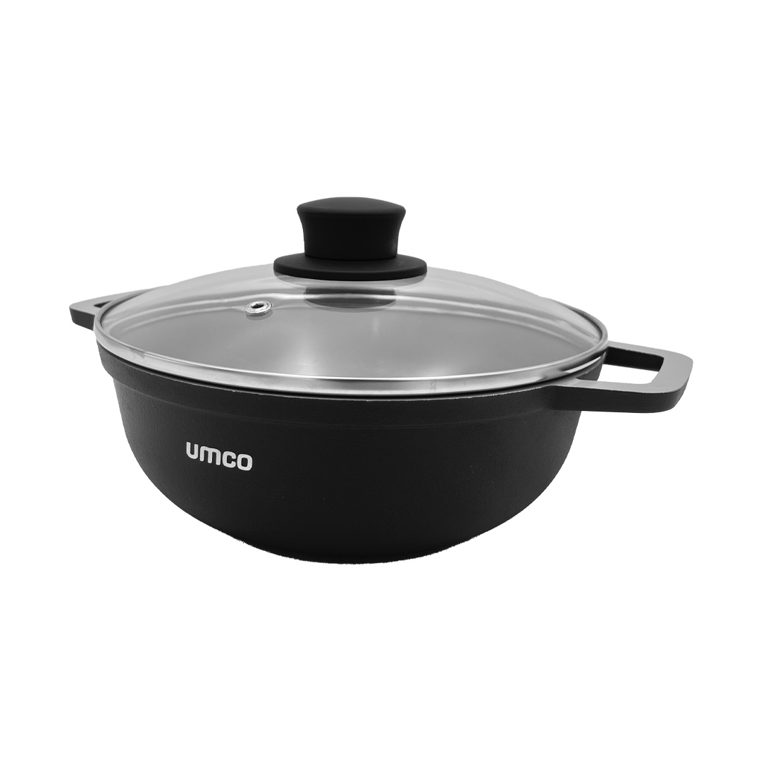 CALDERO FUNDIDO CERAMICO NEGRO 20CM* UE4