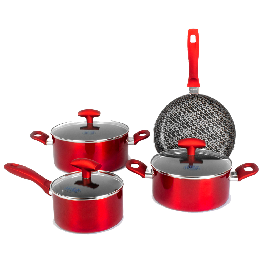 SET LUXURY 7 PZS ROJO INDUCCION *